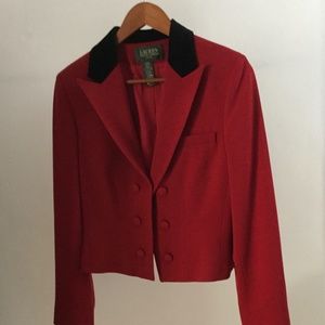 Ralph Lauren Red Wool Riding Jacket
